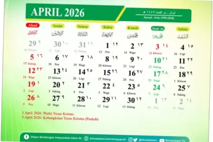 Liburan April 2026: Tanggal Merah, Cuti Bersama, dan Kalender Jawa