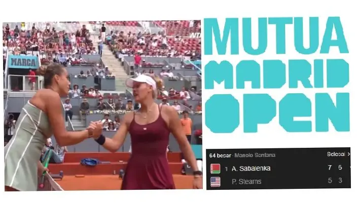 Aryna Sabalenka Tancap Gas di Madrid Open 2026, Singkirkan Stearns dan Kirim Sinyal Bahaya