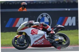 Mario Aji Gagal Finis di Moto2 Amerika Serikat, Agius Jadi Pemenang