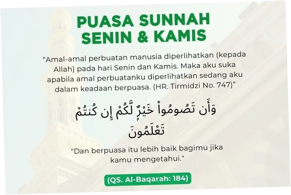 Mengenal Puasa Senin Kamis dan Syawal: Jadwal, Niat, dan Keutamaan