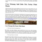 Parlay: Strategi dan Tips untuk Meningkatkan Peluang Menang