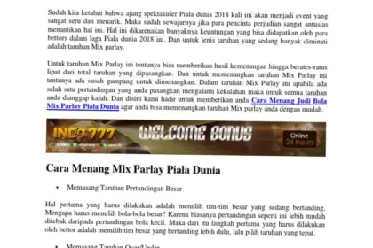 Parlay: Strategi dan Tips untuk Meningkatkan Peluang Menang