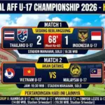 Piala AFF U-17 2026: Jadwal, Hasil, dan Klasemen Terbaru