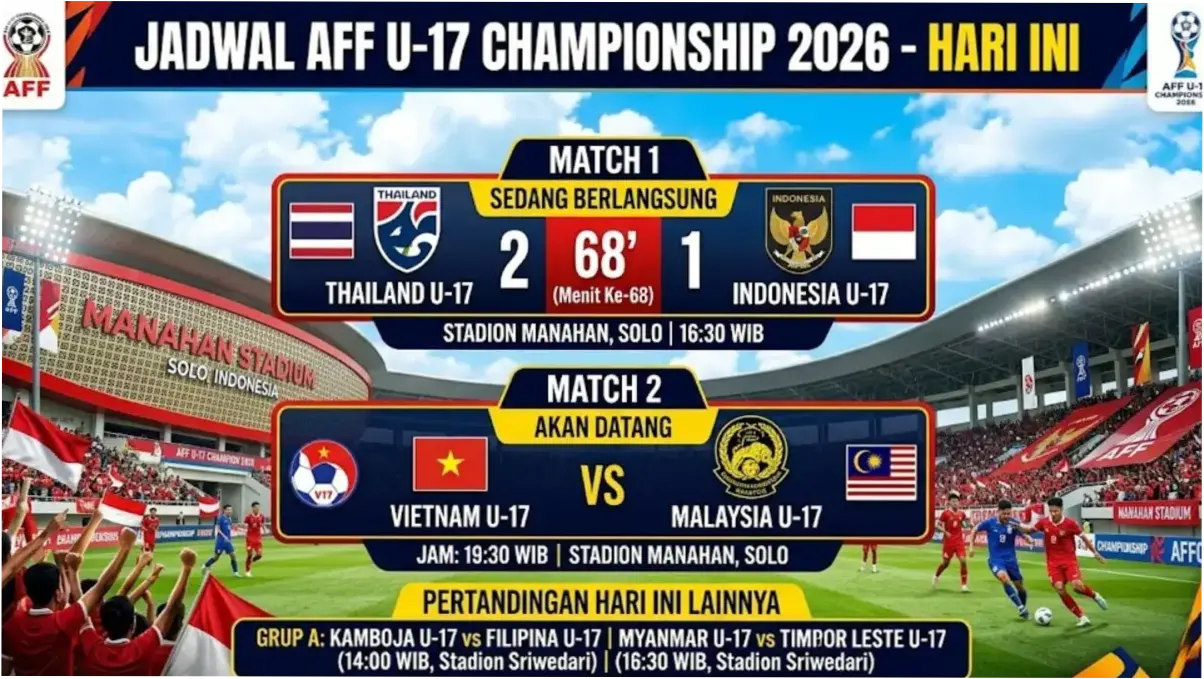 Piala AFF U-17 2026: Jadwal, Hasil, dan Klasemen Terbaru
