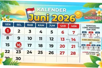 1 Juni 2026: Libur Nasional Hari Lahir Pancasila dan Jadwal Libur Lainnya