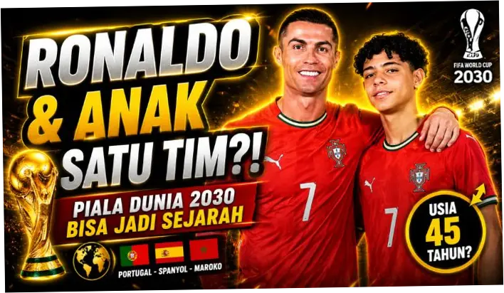 Cristiano Ronaldo Jr dan Peluang Bermain Bersama Ayahnya di Piala Dunia 2030