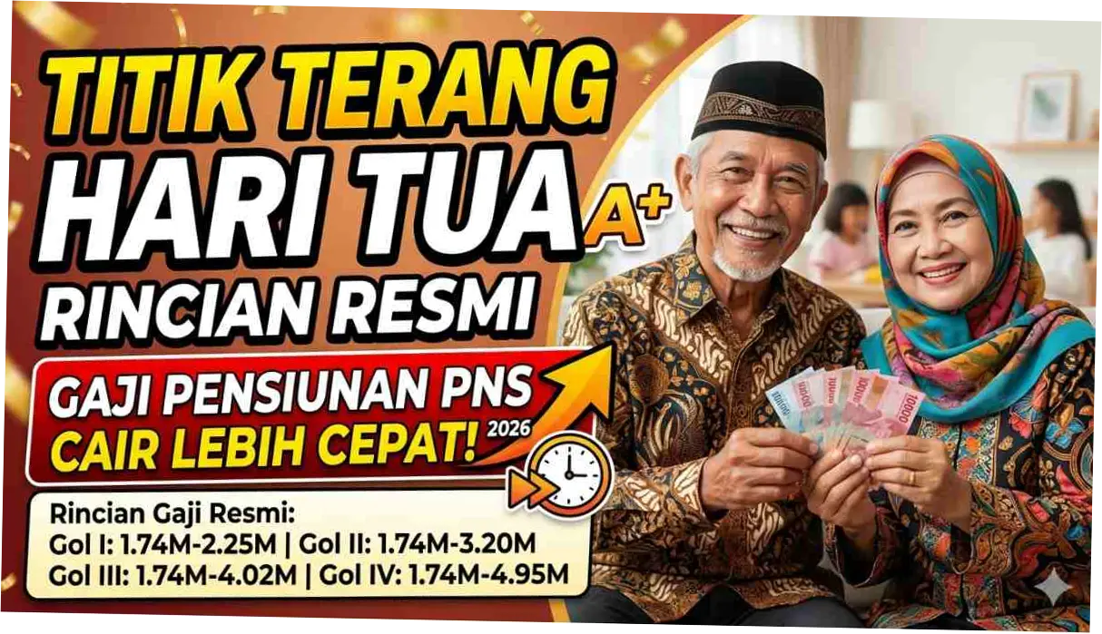 Gaji Pensiunan PNS Mei 2026: Jadwal Pencairan, Kenaikan, dan Informasi Terbaru