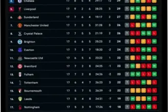 Klasemen Liga Utama Inggris Terbaru: Arsenal Pimpin, Persaingan Liga Champions Semakin Sengit