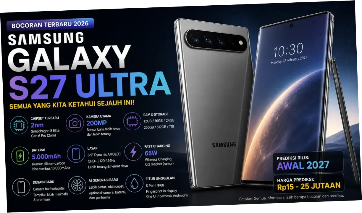 Samsung Galaxy S27: Rilis, Spesifikasi, dan Inovasi Terbaru